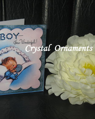 Invitatie botez Baby Boy print vintage