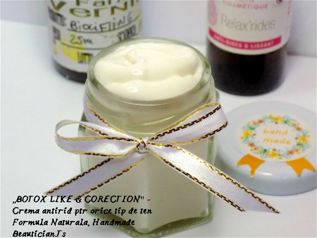 ,,BOTOX LIKE & CORECTION'' - Crema naturala antirid, ptr. orice tip de ten (50ml)