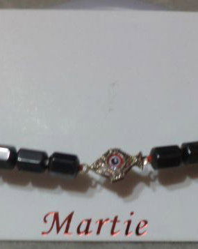Bratara barbateasca/Bratara unisex/Bratara talisman/Bratara din hematit cu link din argint