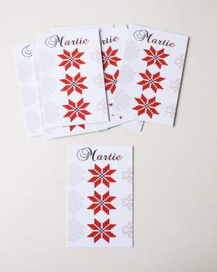 Cartonase martisor cu motive traditionale / Etichete