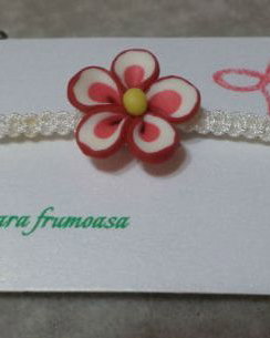 Bratara martisor/bratara micromacrame/bratara alb rosu
