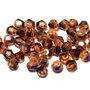 Cristale din sticla, biconice, 2 mm, AB, Orange