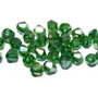 Cristale din sticla, biconice, 2 mm, AB, LimeGreen