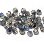 Cristale din sticla, biconice, 2 mm, AB, gri