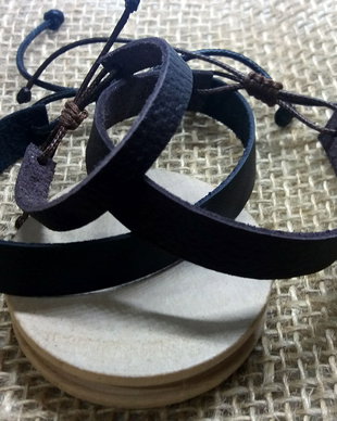 Set de bratari de piele , reglabile, pentru familie