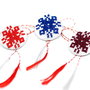 Martisor cu broderie manuala  - motive traditionale pe panza taraneasca cod M140