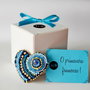 Brosa Martisor - Inimioara Albastra