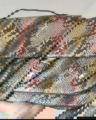 KARSTADT GEANTA PIELE NATURALA SNAKE