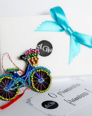Brosa Martisor - Bicicleta Larisei