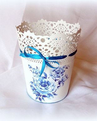 Ghiveci decorativ blue roses - 122036