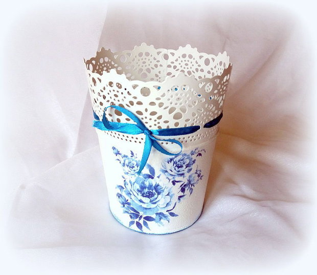Ghiveci decorativ blue roses - 122036