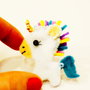 Brosa Martisor - Lovely unicorn with blue tail