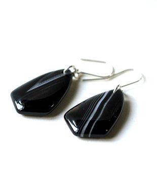 Cercei agate negre
