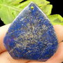 9935 - Pandantiv lapis lazuli, triunghi, albastru, 46x43x8mm