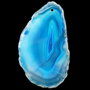 9934 - Pandantiv, agata feliata, forma neregulata, freeform, bleu, 68x43x5mm