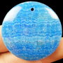 9958 - Pandantiv, agata, disc, bleu, 40x40x8mm