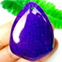 9979 - Pandantiv, agata dragon veins, mov, 48x37x8mm