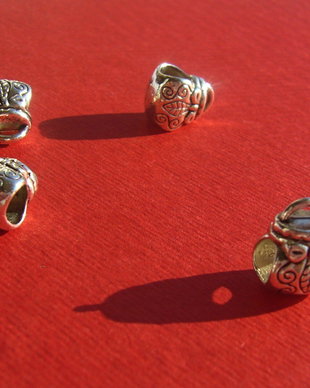 Gentuta margica tip Pandora argintie aprox 7.5x8.5x11 mm