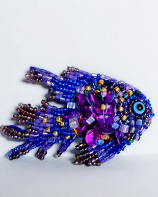 Brosa Martisor - Purple Fish