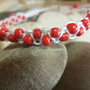 Bratari martisor/bratari micromacrame/bratari alb rosu