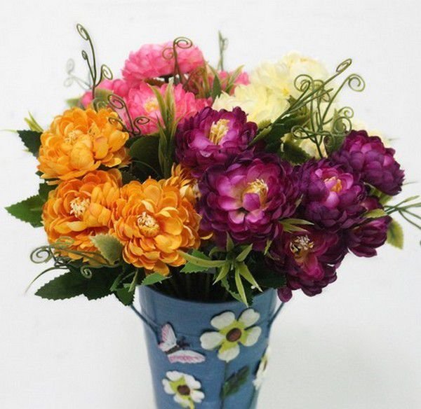 9992 - Buchetel flori decorative, 7 ramurele, lungime 330mm