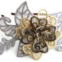 Cordeluta cu broderie motiv floare degrade