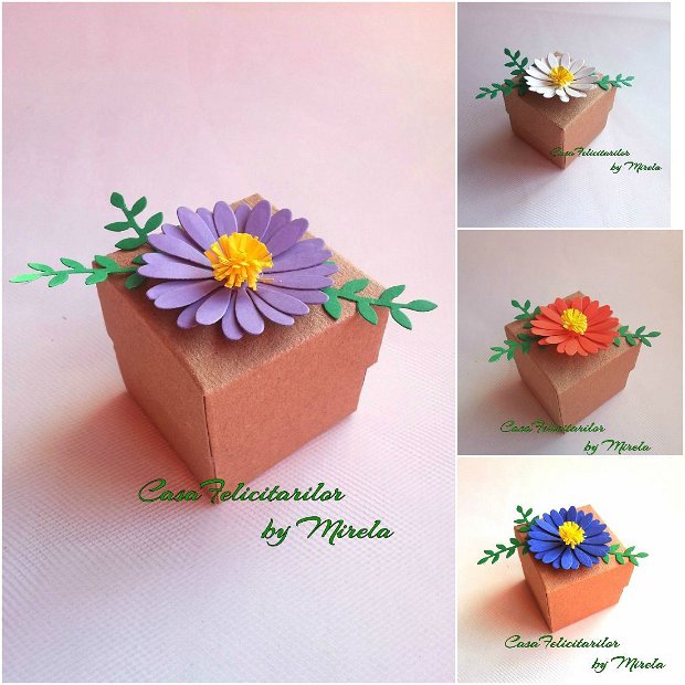 Cutii  craft cu flori