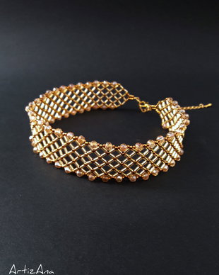 colier tip choker auriu
