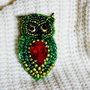 Brosa Martisor - Bufnita Verde