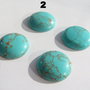 Cabochon rotund din turcoaz de sinteza aprox 30x8 mm