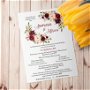 Invitatie nunta Wine Autumn, invitatie nunta flori, invitatie nunta simpla, invitatie florala