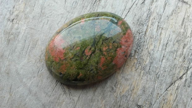 Cabochon unakite, 40x30 mm