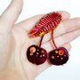 Brosa Martisor - Cirese de catifea