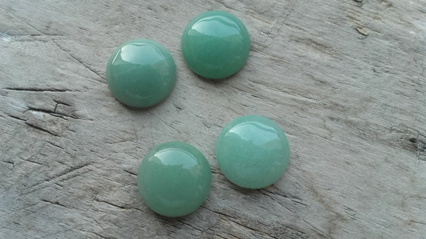 Cabochon aventurin verde, 12-13mm (2 buc)