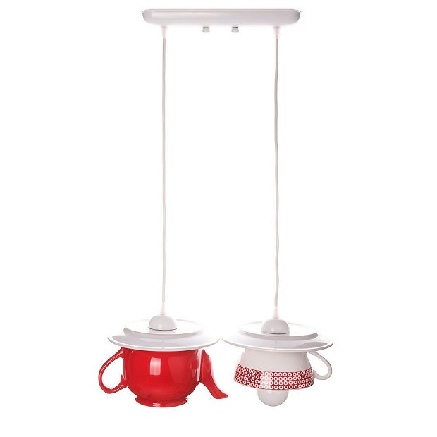 Lustra "Tea time" red&red decor
