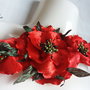Brosa/Aplicatie pentru rochie/Flori textile