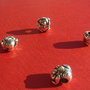 Ursulet argintiu satinat margica tip Pandora aprox 8x9x11 mm