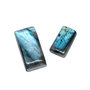Set 2 Cabochoane Labradorite flashy rectangulare - albastru-verzui