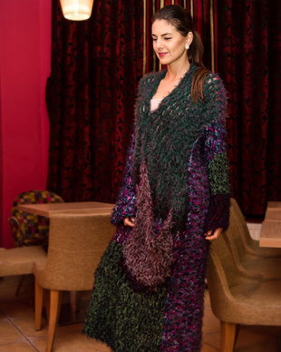 pulover , rochie crosetata oversized,foarte moale