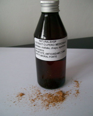 CIUPERCI MEDICINALE  EXTRACT : antitumoral forte, antioxidant, detoxifiant general, antibacterian