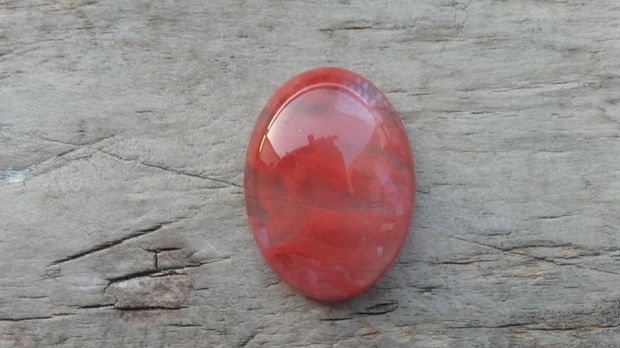 Cabochon cuart cherry, 30x20mm