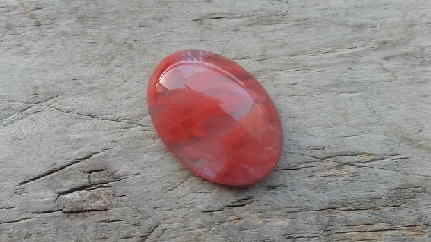 Cabochon cuart cherry, 30x20mm