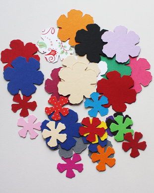 Set flori decupate din carton