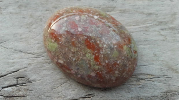 Cabochon jasp lucios, 40x30 mm