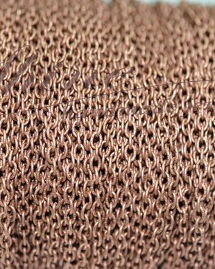 Lant metalic cupru, 5x3.5X1mm