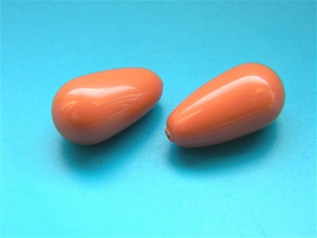 Perle lacrima Swarovski - culoare coral - (816)