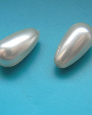 Perle lacrima Swarovski - culoare alb - (650)