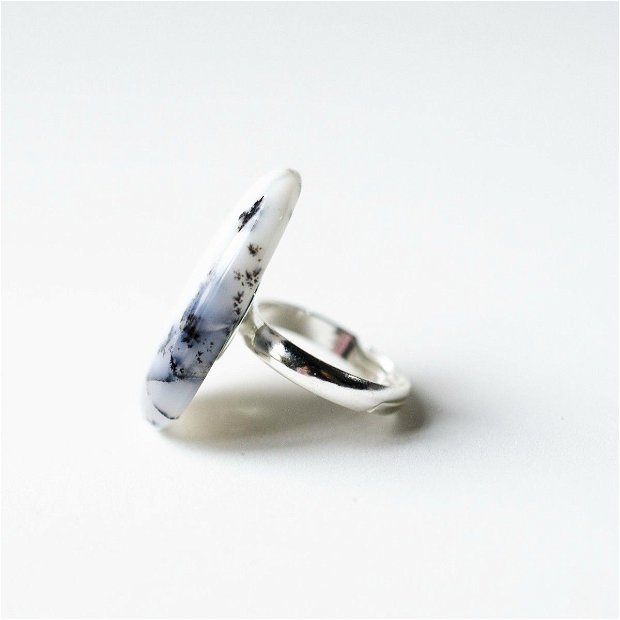 Inel din Argint 925 cu opal dendritic