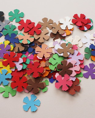Set flori decupate din carton