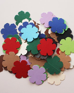 Set flori decupate din carton